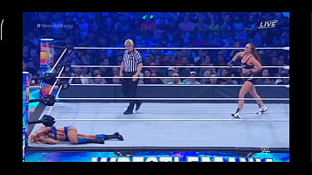 Charlotte Flair nip slip live