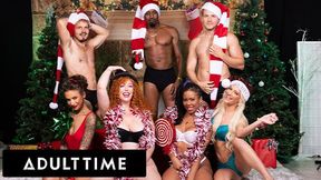 &#x1F384;EXTRAORDINARY CHRISTMAS GROUP SEX! Featuring Lauren P &mdash;  Kira N &mdash;  Kenna J &mdash;  & April O