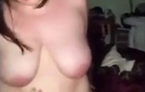 Beautiful chunky teen riding a intense cock