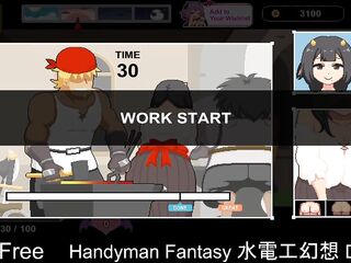 Handyman Dream (Free Steam Demo Game) Raunchy Content, Nudity, Simulation, 2D