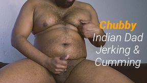 Chubby Indian Bear Jerking &amp; Cumming