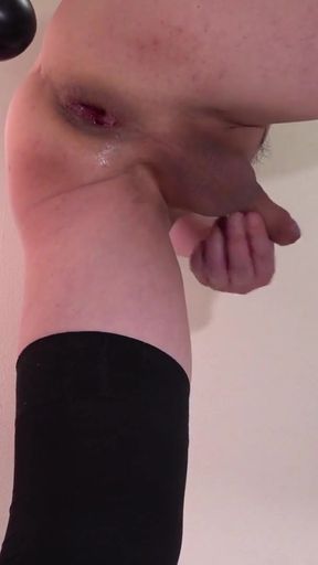 Emotional moment from &quot;Anal masturbation 05.2022 - Inserting 80mm black dildo 3 -&quot;