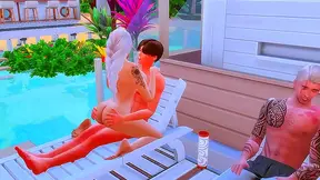 Stepbrother Fucks Stepmom While Stepdad Watches Wife Cheat In Anime Sims Me Hentai