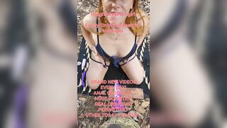 Massive booty ginger pees and shags itself all atop farm! Panty stuffing inside crotch and arse! Gaping booty