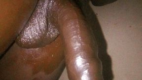 BIGGEST beautiful uncut black dick gets really hard at night when stepmom is around