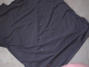 HUGE LOAD onto tshirt - Slow Motion