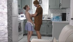 Housewife Misty Rein Gets All Wet From Package Delivery