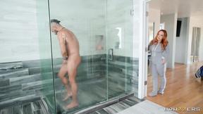 ”BRAZZERS - Summer Hart Steps In The Bathroom Where Her Big Cocked Man Showers”