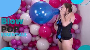Melanie Tempting Blow to Pop – Sensual Fun with a Crystal Blue Balloon