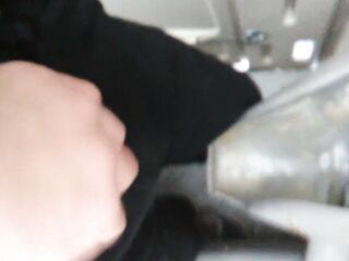 POV Transgirl In Porta Potty Struggling to Get Panties Off Due To Cold Hands