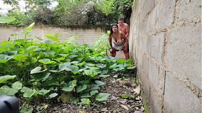 We nearly got caught banging a Mexican neighbor outside
