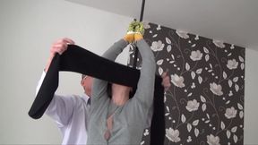 Bondage girl gets a horny surprise