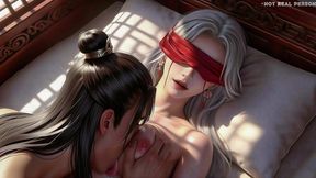 the third episode of the  white-haired beauty  series is here! absolutely sure to make you lose control and get extremely aroused ai-generated