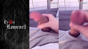 new vertical short trilogy! (part 3 - watching porn leads to noisy cumshot after quick horny wank)