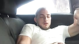 Str8 guy masturbation on the car 8