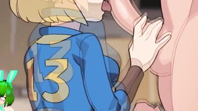 Fallout 4: Vault Girl begs for a creampie in this uncensored hentai - Legs spread wide open for a rough fuck!
