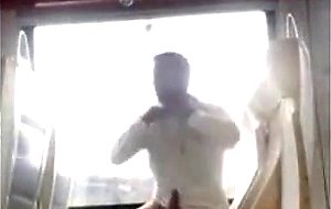 A striptease in a public train