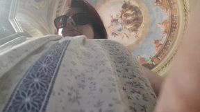 sacred sanctuary defiance: nicoletta’s church flash & profane confession (taboo exhibitionism)