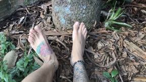 waiting for the submissive one to put my foot in his mouth.