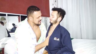 The young fellow waited for her to leave and came to his step-dad's apartment wanting to have fuck-a-thon.