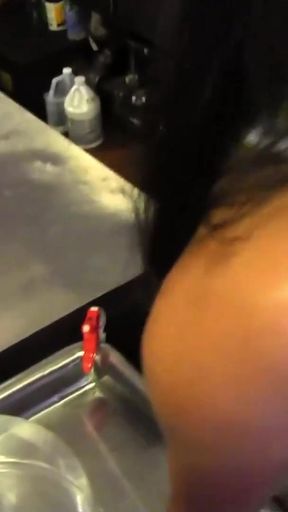 Captivating moment from &quot;Lesbian milf mentors the blonde by having kitchen sex with loads of fingering and pussy eating&quot;