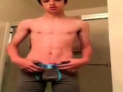 Fat Cock Twink Jerking Before Shower