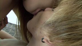 Ladyboy Pupe cums during bareback sex