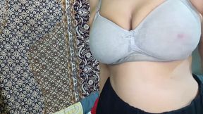 Desi girl pleasing herself with banana