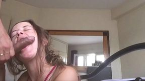Sultry White Chick's Satisfying Oral and Doggy Romp in Satin