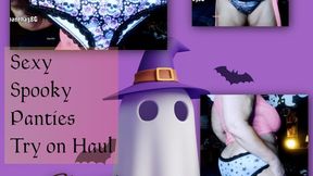 Spooky Skull Panty Try on Haul for Halloween on Samantha 38g big Booty