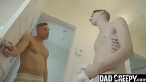 Stepdads Rough Bareback Lesson for His Horny Younger Boy – 18+