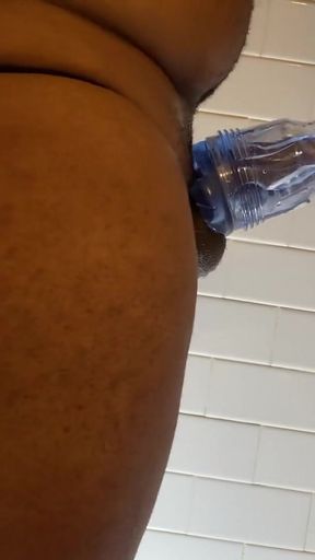 Epic moment from &quot;Black Man Humps Fleshlight to Moaning Cumshot with Cock Ring on and Prostate Toy Inserted&quot;