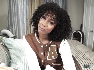 BadDaddyPOV - Hawt Black Chick Misty Stone lets her Stepdaddy Cheer her up after a Bad Day at School
