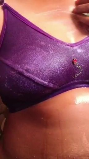 "Ammu is showing us by applying soap on her underwear and massaging it   Clip 1