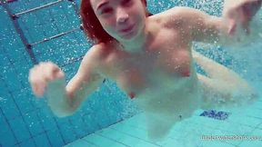 Furry Twat Teen Gets Wet in the Pool