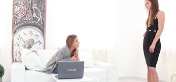 Redhead Stepmom Scissoring Her Daughter