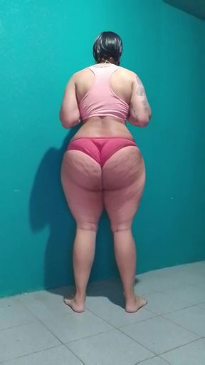 Sissy with a feminine body and a big ass in panties having great sex.