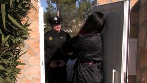 the chubby girl and the policeman.