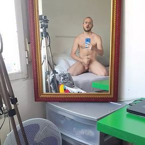 Jerking in front of the mirror