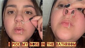 I pick my nose in the bathroom