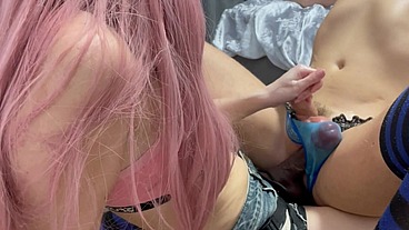 Hot Mistress Fucking Him With My BBC Strap-on