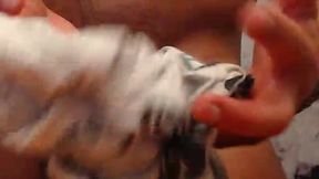 Haruko Jerking Off and Cums