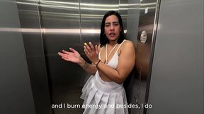 Latina MILF neighbor gives a horny blowjob to her young BBC neighbor