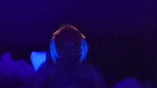 noisy shrieking whining ejaculation on a glowing alien fuck-stick under blacklight