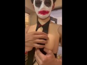 Silicone tits.　Impressions of use&sexy Costume