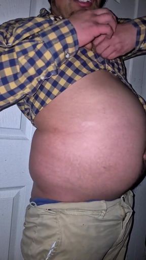 Popping My Button up on My Belly