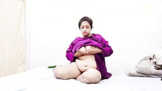 Sadia150 masturbation inside silk dress