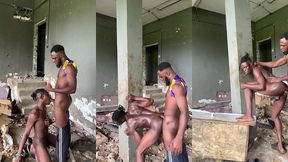 naughty college student lives out fantasy to fuck stranger outdoor