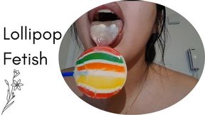 Having my sweet lollipop with oatmeal and yogurt for breakfast