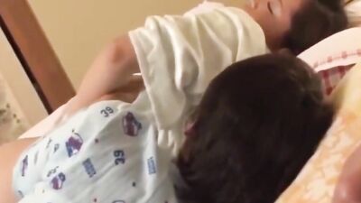 Slutty Asian MILF blows her stepson and makes him cum